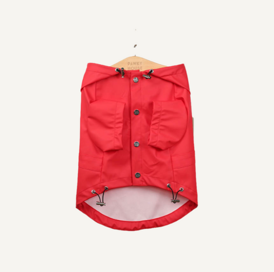 Dog Rain Coat - Red