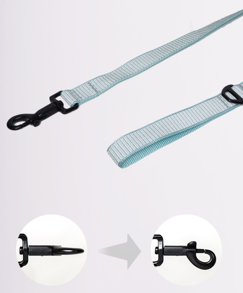 The reflective leash - Mint Blue